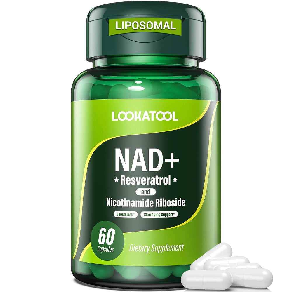 Lookatool NAD+ Resveratrol Liposomal bottle front view