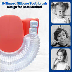 Included 4 brush heads for LOOT Kids U Shaped Toothbrush