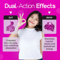 Close-up of Losoki iron bisglycinate tablets