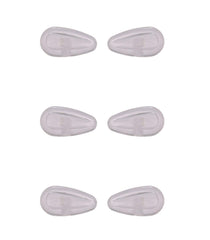 Lot of 3 clear screw-in nose pads for Oakley eyeglasses