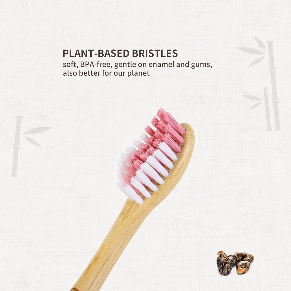 Soft plant-based bristles for gentle cleaning