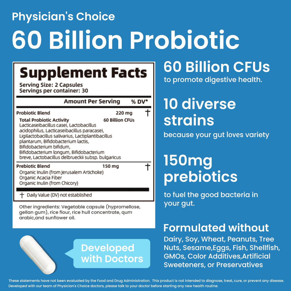 Digestive comfort with probiotics and digestive enzymes