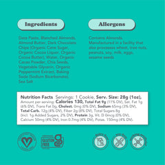 Love + Chew mini cookies mint cacao brownie closeup chewy texture and mint flavor