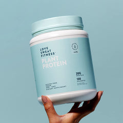 Love Sweat Fitness vanilla protein powder baking in a healthy treat.