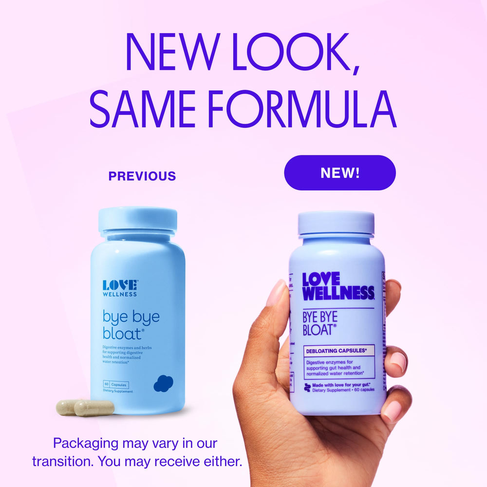 Close-up of Bye Bye Bloat capsules