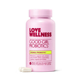 Love Wellness Good Girl Probiotics bottle on white background