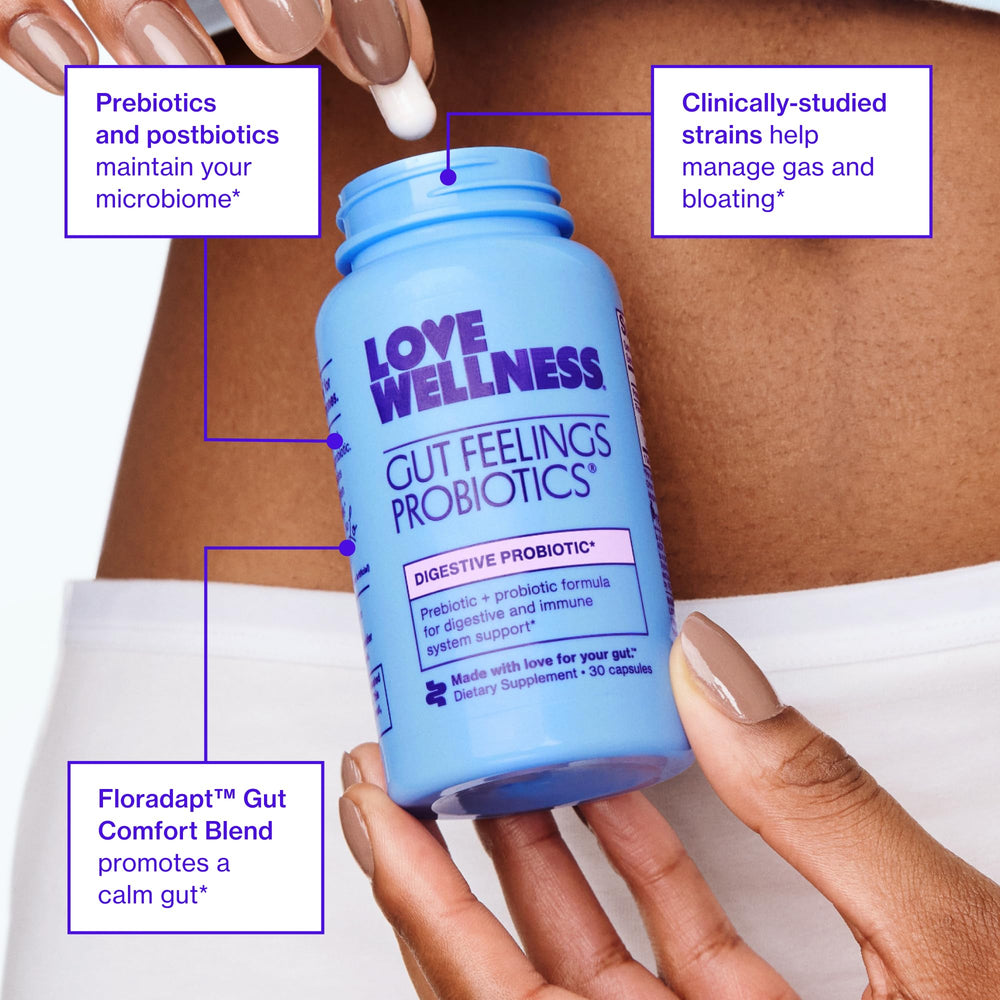Infographic showing prebiotics, probiotics, and postbiotics