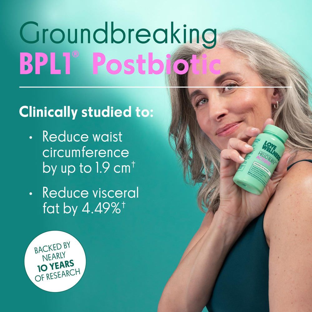 Close-up of HT BPL1 Postbiotic information on packaging