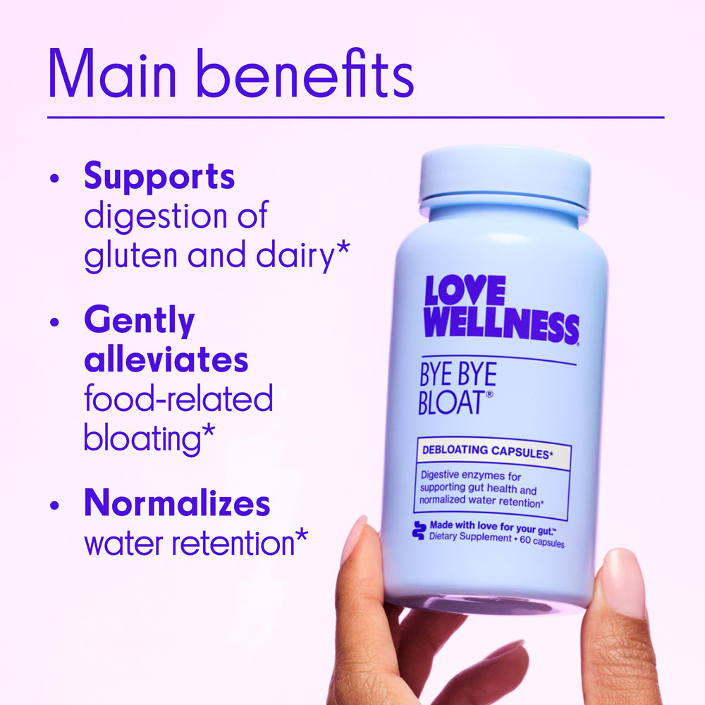 Bye Bye Bloat capsules close up