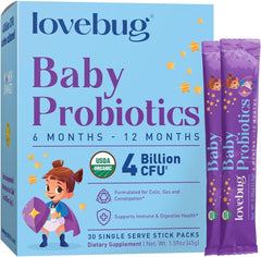 LOVEBUG Probiotics for Babies bottle and packaging