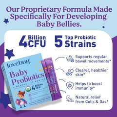 Sugar-free, tasteless baby probiotic powder
