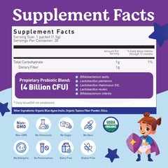 Baby being fed probiotic powder mixed in a bottle