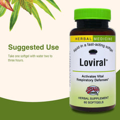 Gluten-free label on Loviral packaging