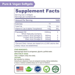 Bottle showing 180 softgels and a 90-day supply