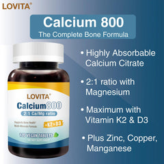 LOVITA calcium citrate 800 mg tablets