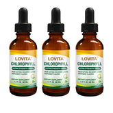 Front view of Lovita Chlorophyll Drops bottle with mint label