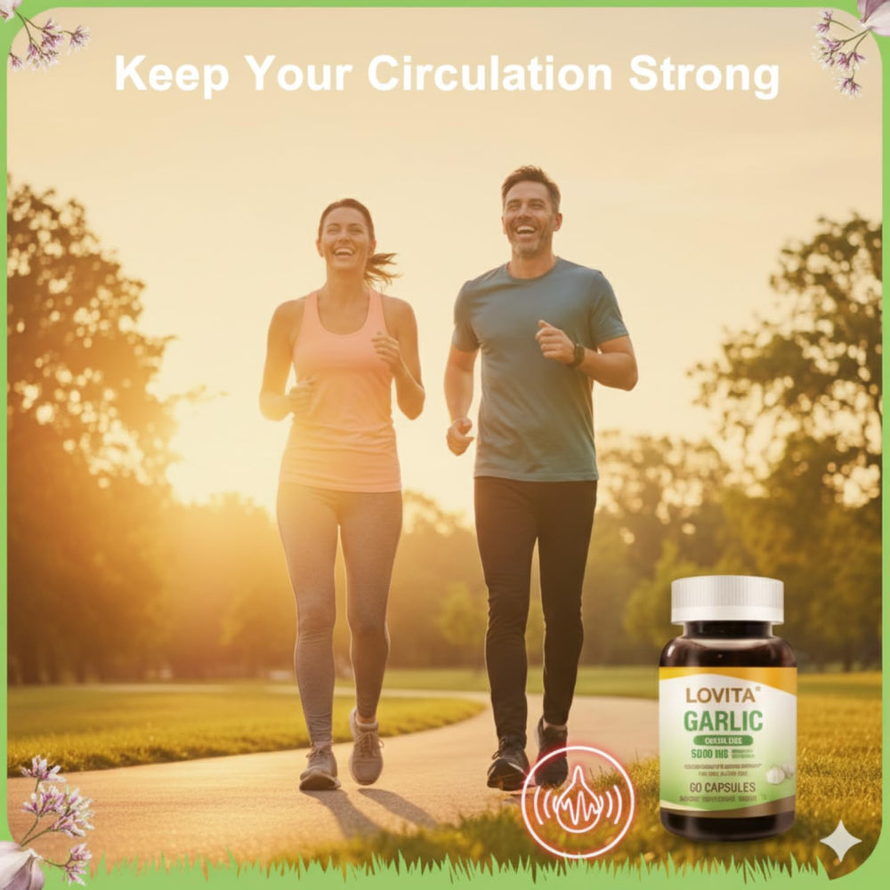 Vegan-certified garlic supplements ready for daily use