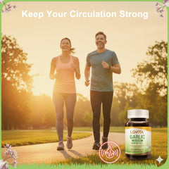 Vegan-certified garlic supplements ready for daily use