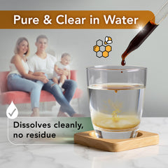 Gluten-free and non-GMO LOVITA propolis bottle label