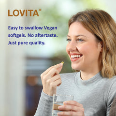 Vegan, non-GMO, and gluten-free labeling for LOVITA flaxseed oil