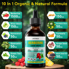 Easy-use instruction image showing drops taken by mouth or in water