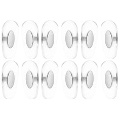 LT Easiyl 6 Pairs Plug-in Glasses nose pads with 14x7mm metal silicone nose pads, Ray-Ban Clear - front view