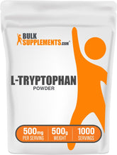 BulkSupplements L-Tryptophan powder container 500 mg serving