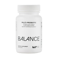 Front view of LTH Balance Multi Pro 30B Probiotic bottle
