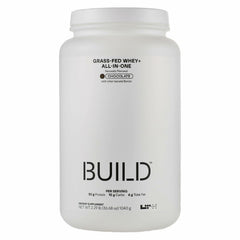 LTH Build Whey All-In-One chocolate tub, convenient meal replacement.