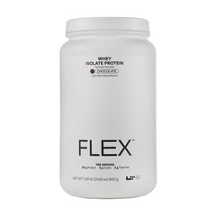 Packaging of LTH Flex Whey Protein Isolate chocolate flavor