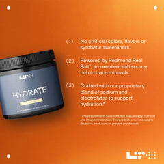 LTH Hydrate dissolving in water with refreshing lemon-lime taste