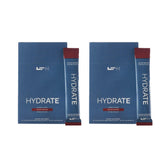LTH Hydrate powder tub front showing premium electrolyte blend for active days