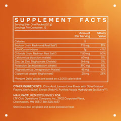 LTH Hydrate single-serve packet dissolving in water for on-the-go hydration