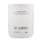 LTH Nourish Multi Plus Greens bottle front with 30 servings