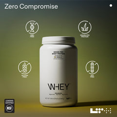 Nutrition label for LTH Whey Protein Vanilla 930g