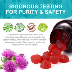 Vegan, gluten-free LTQXGT Liver Gummies Raspberry