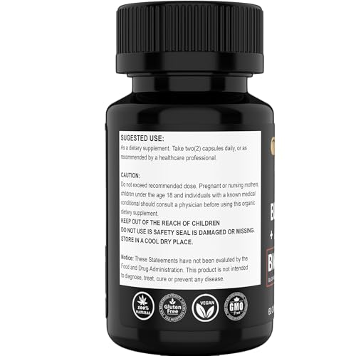 Close-up of LUAL capsules demonstrating 30x strength Black Maca Root with Ashwagandha
