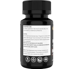 Close-up of LUAL capsules demonstrating 30x strength Black Maca Root with Ashwagandha