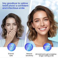 Before and after whitening transformation after 28 days