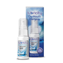 Front view of Lubricity Dry Mouth Spray bottle
