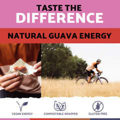 LUCHO DILLITOS energy blocks guava-raspberry serving promotes steady energy during runs.