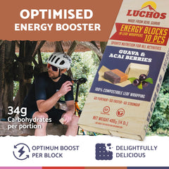 Nutrition details: 34 g carbohydrates per block