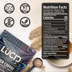 Ginkgo Biloba and L-Theanine supplement bottles beside coffee