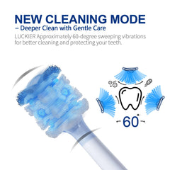 Product front view of LUCKIER rechargeable toothbrush