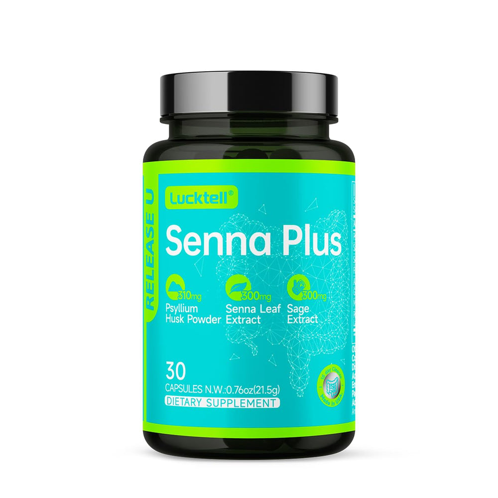 Bottle label for LuckTell Senna Plus 15-Day Cleanse