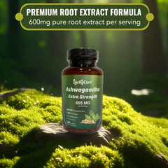 Ashwagandha root extract capsules with black pepper