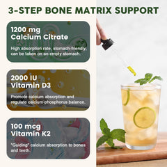 Close-up of LUCNVEM Calcium Citrate Liquid Drops bottle