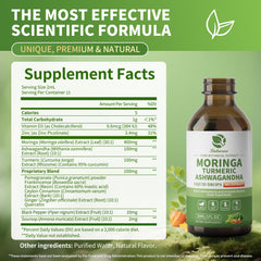 Vegan, non-GMO, gluten-free moringa formula.