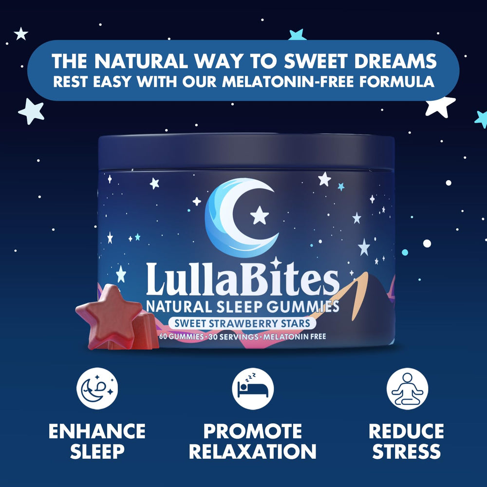 LullaBites Sleep Gummies bottle and packaging