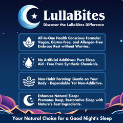 LullaBites Sleep Gummies nutrition label